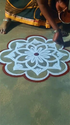 குட்டி கோலம் design Rangoli Kolam#shortsfeed#trending#ytshorts#viral#viralvideo#rangolis