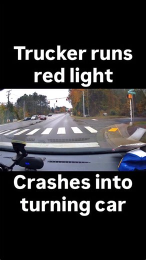 He didn’t even slow down. The light was red, the car was turning, and in seconds everything went wrong. Who do you think’s at fault here? Follow me —> @transport #trucker #truckers #truckerlife #transport #trucklife #truckdriver #truckerworld #trucking | Transport Media