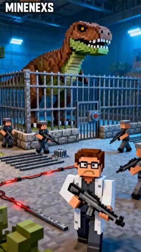 Jurassic Park Was Never a Prison | Mine JurassiCraft #MinecraftShorts #JurassicPark #JurassiCraft