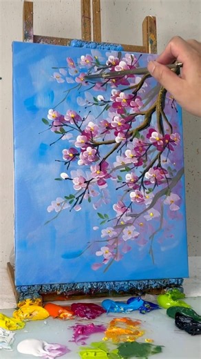 Paint Stunning Cherry Blossoms with Simple Brush Strokes