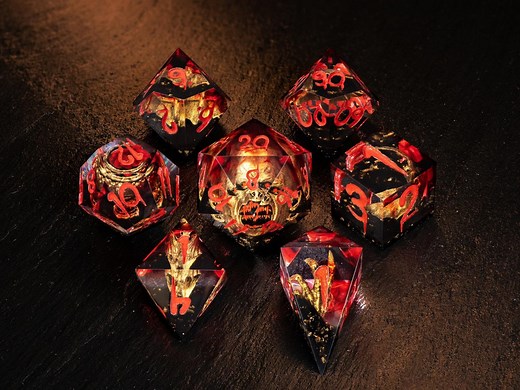 Dice Set, Vampires, Dice, Vampire Theme, DND, Sharp Edges Dice - Etsy