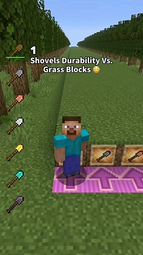 Shovels Durability vs Grass Blocks Minecraft: How Fast Do They Break?