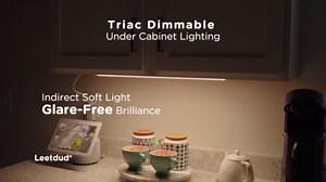 LED Under Cabinet Lighting Hardwired or Plug in, 24 Inch 12W, Dimmable 5 Color 2700K/3000K/3500K/4000K/5000K, Linkable Eyes Care Design Counter Lights for Kitchen, Sink, ETL Listed, White