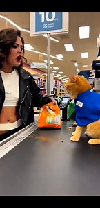 Hot Woman Loses It at Grocery Store — Furious Cashier Cat Goes Crazy #AngryCustomer #CrazyCat #FunnyReels #SupermarketDrama #CatVsHuman #ViralVideo | Kitty Cuddle Club