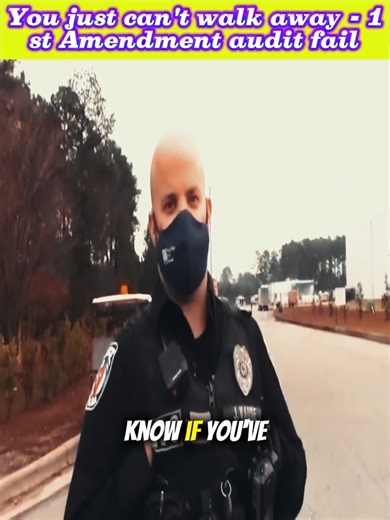 You just can't walk away-1st Amendment audit fail | One Cop