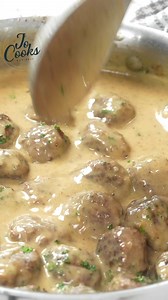 These Swedish Meatballs are the mother of all meatballs in an epic creamy gravy. These savory and delicious meatballs are perfectly seasoned and spiced a hint of nutmeg and allspice. Recipe—https://www.jocooks.com/recipes/swedish-meatballs/ | JoCooks