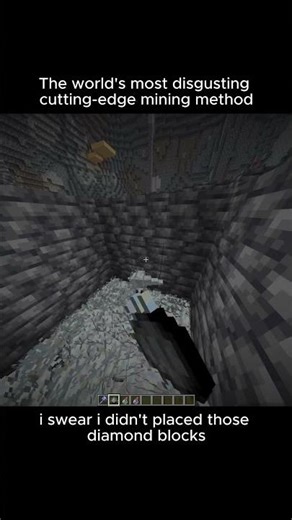 The world's most disgusting cutting edge mining method #minecraft #shorts
