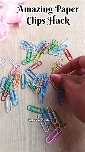 4 Amazing paper clips hack✨😱 #shorts #diy#craft #hack#ytshorts#paperclip #art #trending