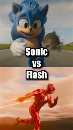 Who's faster: Sonic vs. Flash? 😱 #sonic #josativi #flash #youtube #shorts