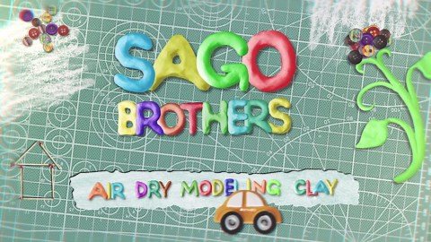 Sago Brothers Air Dry Clay 24 Colors, Kids Toys Modeling Clay Kit, No-Bake No Mess Magic Clay Crafts, Christmas Birthday Gifts for Kids Girls Boys