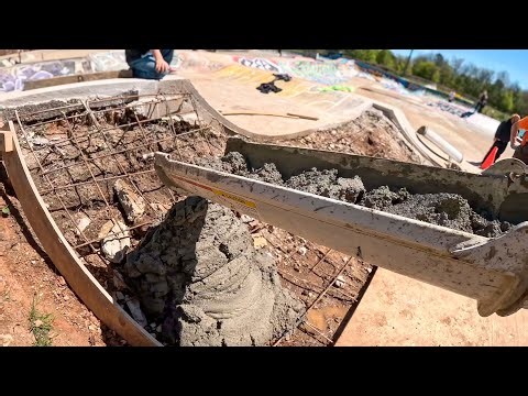 Making A Curved Concrete Ramp | Slappy Curb | DIY Skatepark