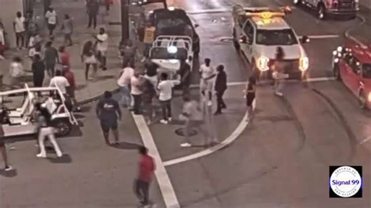 Surveillance footage shows full downtown Cincinnati fight