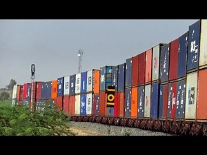 Indian Railways - Massive & Colorful DOUBLE STACK Container Train