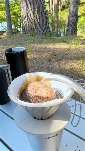 Coffee Drip at a Sunny Campsite ☕🏕️ #coffee #campcoffee #coffeelover