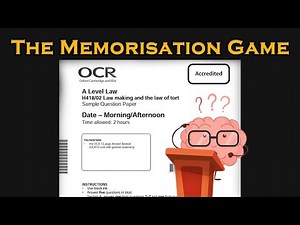 Memorisation strategy for OCR A-level law H418
