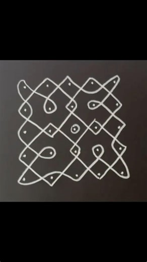 5*5 Dots Simple Rangoli Kolam for Beginners and Daily Use (1 of Part 6 Tutorial)