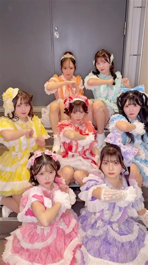 キレキレと虎視眈々と‪🧡‬‪川岸瑠那‪💚丸山蘭奈💛瀬乃まりん❤️澪川舞香🩵小野寺梓🩷中本こまり💜阿部かれん #favme #アイドル#asobisystem