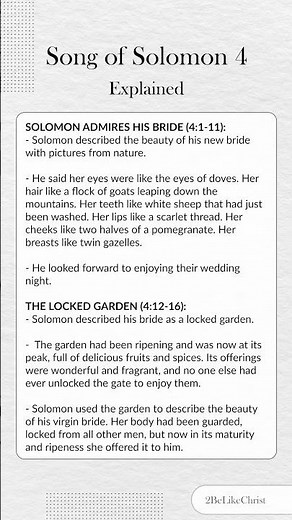 Song of Solomon 4 - Bible Study in 1 Minute