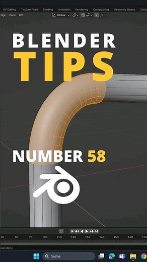 Blender Tip 58 Connect your Pipes ✔️ #blender #blender3d #blendertutorial #tutorial
