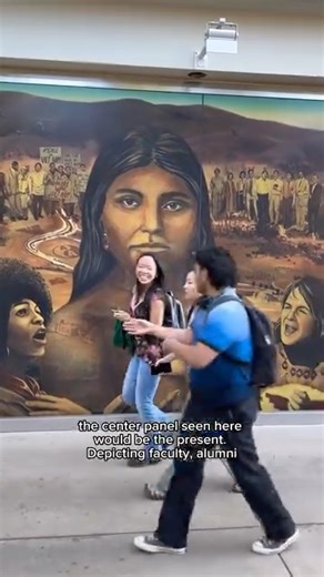 This Indigenous Peoples' Day, visit Judy Baca's “La Memoria de la Tierra: UCLA” at the Ackerman Union building on campus. The mural honors Westwood's land history and the Gabrielino-Tongva tribes that once lived here. | UCLA