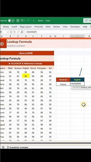 Master Excel's HLOOKUP in under a minute! 📊 Stop scrolling and start streamlining your data. #Excel