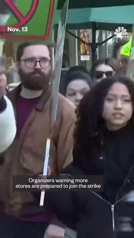 Unionized Starbucks workers strike at dozens of stores