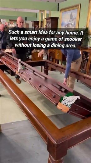 Space Saving Design Transforms Pool Table To Dinner Setting