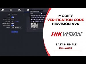 How To Modify Hikvision NVR Verification Code