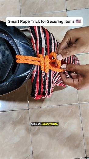 Smart Rope Trick for Securing Items 🇺🇸