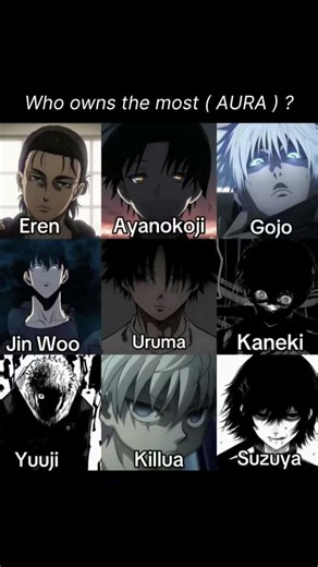 ➡️comment these character has more aura ☠️#shorts #anime#jinwoo#killua