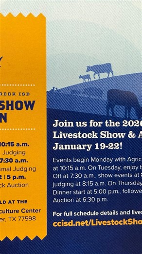 Clear Lake FFA on Instagram: "It was a great day at the CCISD Livestock Show for our Clear Lake FFA members! We will have 9 students in the live auction tomorrow, many projects in both the freezer sale and silent auction, so come on out and support these hard working students tomorrow night at 6:30 pm! Buyer dinner starts at 5:00 pm! Ag Mechanics: Gabe Huerta 5th place wood project Wesley Williams Rabbits: Scarlett Smith 3rd (auction spot) Chickens: Bria Delany 7th (auction spot, Derek Kirk, Eli