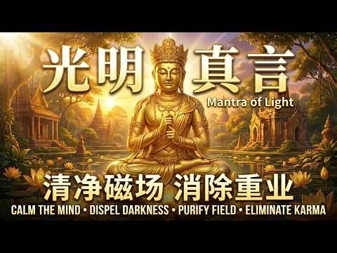 一听心静【光明真言】破除黑暗，净化磁场，消除深重业障 | Mantra of Light, Vairocana Buddha