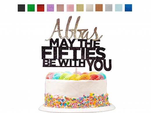Personalized Star Wars Glitter Cake Topper: May the Force Be With You, Add Name & Age - Etsy