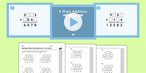 KS2 Reasoning Test Practice Missing Number Calculations 4-Digit Addition Resource Pack