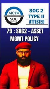 79 SOC2 ASSET MANAGEMENT POLICY #aicpa #soc2 #grc #compliance #datasecurity #iso27001