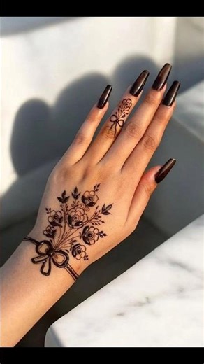 Asthetic Mehndi Design ❤️ #shorts #youtubeshorts #shortsfeed #mehndi #asthetic #mehndidesign