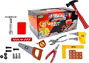 Toysery 24 Pieces Complete Kids Toy Tools Set - Fun Tool Box Kit For Kids, Toddlers with Handy Lightweight Suitcase - Educational Toy and Best Gift Idea