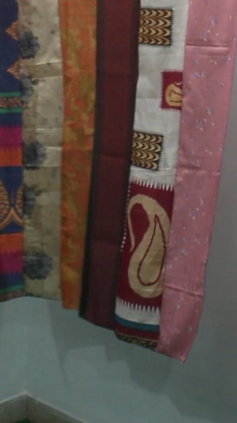 Boho Silk Sari Curtains Sheer fabric Gypsy Home Decor