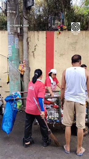 14K views · 65 reactions | The Metro Manila Development Authority (MMDA) and Navotas City LGU lead the Bayanihan sa Barangay cleanup drive with MMDA personnel, local officials, and community volunteers at Tangos National High School in Bgy. Tangos North on Wednesday, October 8, 2025. After the cleanup, they proceed to inspect the Navotas Navigational Gate in Bgy. Tanza, which was recently damaged by a passing cargo ship. | via Maria Tan, ABS-CBN News | ABS-CBN News | Facebook
