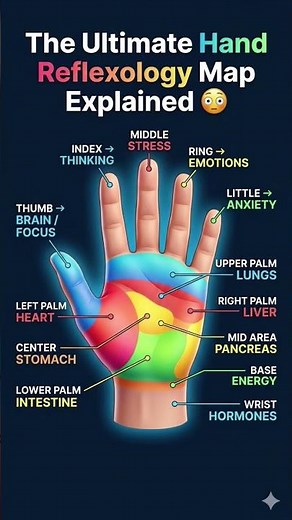"Hand Reflexology Map You Should Know 😳 (Instant Brain & Body Control)"