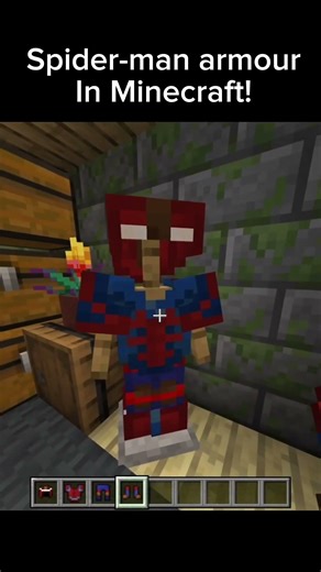 Spider-man armour in Minecraft 😳 #minecraftshorts