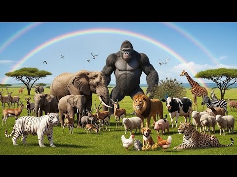 Adorable Animal Sounds： Rabbit, Dog, Pig, Cow, Lion, Elephant, Cat, Sheep Animal Moments