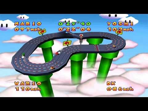 Mario Party 2 Mini Games - Slot Car Derby Course 1