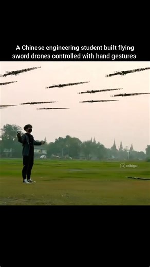 ANIKIGAI (formerly ANIME-WEEB-VERSE) on Instagram: "‎| Fan Shisan is a physics/engineering student from Chengdu who has taken drone tech to the next level, creating sword-shaped drones that hover, fly, and respond to his hand gestures like something straight out of a wuxia movie or a fantasy anime. Combining precision engineering with creativity, these flying swords aren’t magic — they’re drones with style. Could this be the future of creative engineering and innovation? Drop your thoughts in th