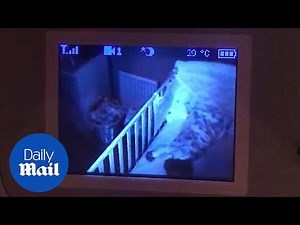 Dad spots something on baby monitor that leaves him pale as a ghost