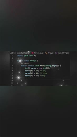 arrays in 30 sec with java #coding