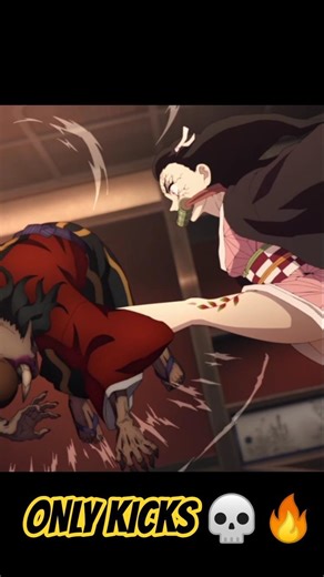 Sabke paas sword aur breathing… par Nezuko? Sirf kicks! 💀🔥 | #demonslayer #anime #shorts