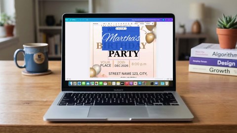 Editable Birthday Invitation Template, Elegant Gold Birthday Invite, Canva Editable Party Invite, Adult Birthday Invitation - Etsy