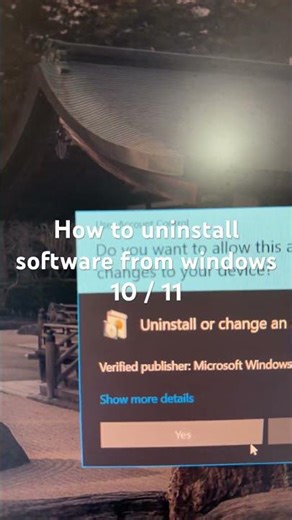 How to uninstall software from windows 10 / 11