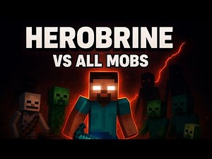 HEROBRINE vs ALL MOBS in Minecraft (Epic Battle!)